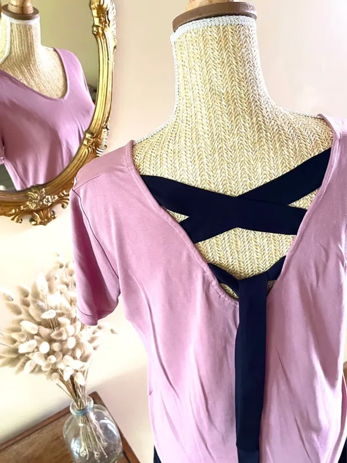 Sublime Top Rose Élégant - Kiabi - Taille M dos croisé avec lien à nouer noeud - photo numéro 11