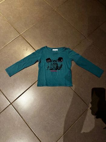 T shirt manches longues - In extenso - Chats / # Fashion Team / Hype - Vert - 6 ans