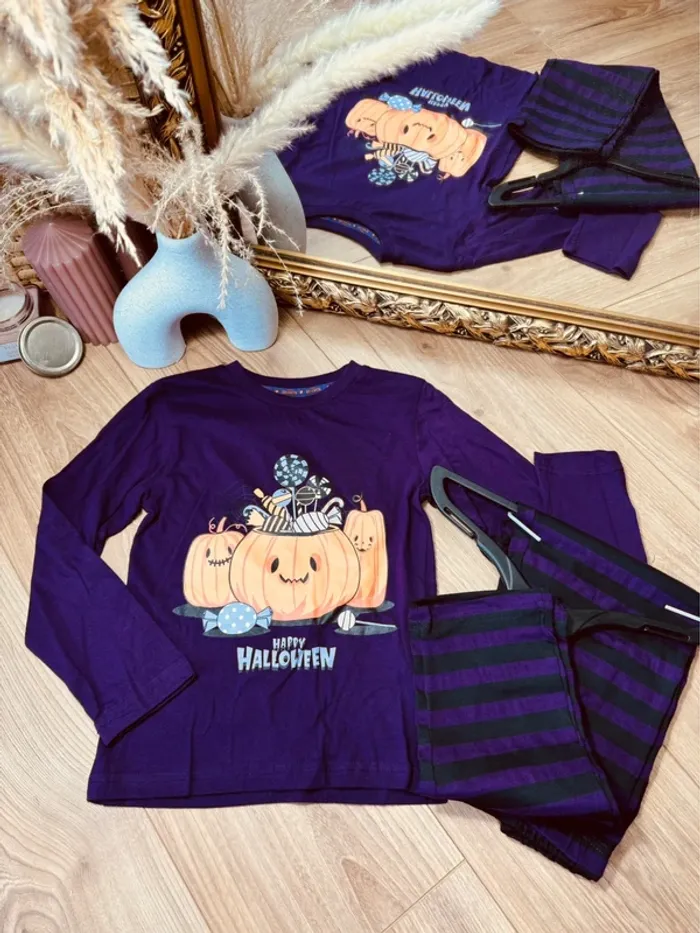 Taille 6 ans pyjama 2 pièces fille Halloween violet 🦇