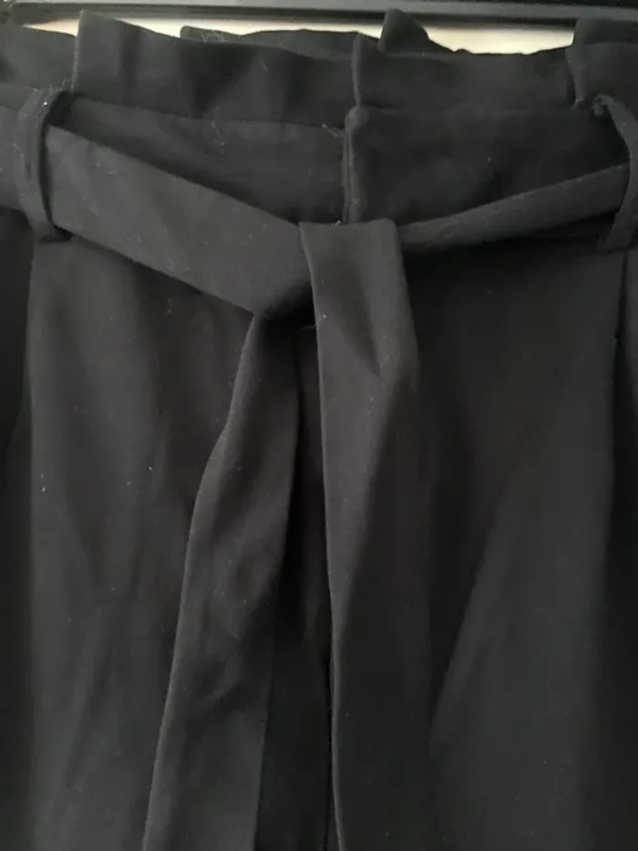 Pantalon habillé avec fronces et ceinture à nouer Only - Taille L - photo numéro 5