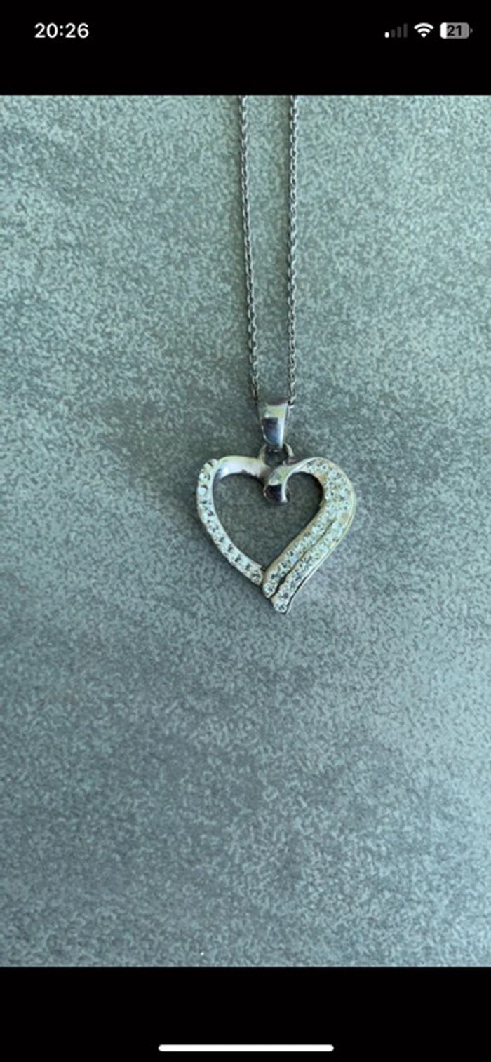 Chaîne et pendentif coeur en argent - photo numéro 6
