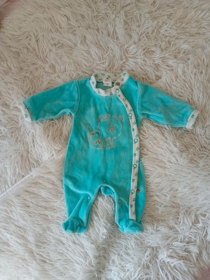 Pyjama velours naissance