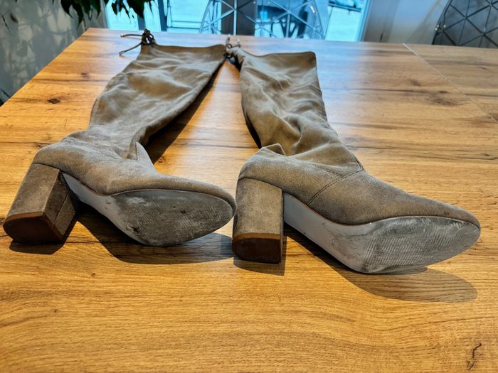 Cuissardes beige à talons taille 36 New Look - photo numéro 4