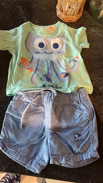 Ensemble short + teeshirt 3 mois dpam ete