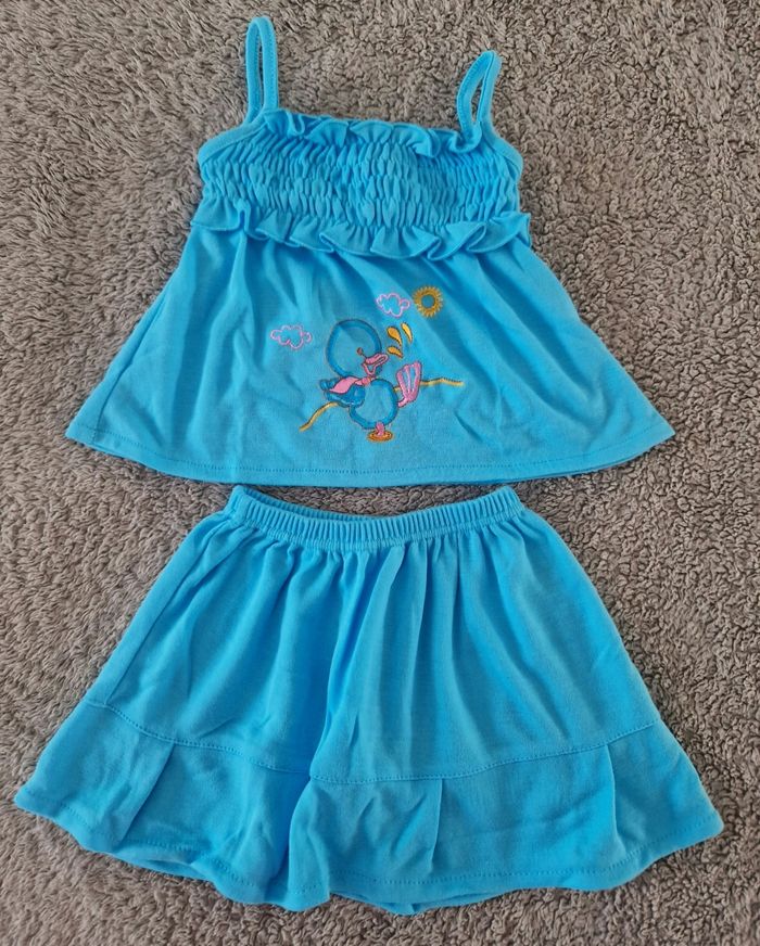 Ensemble bébé fille : Jupe + Débardeur - Taille 6-12 mois
