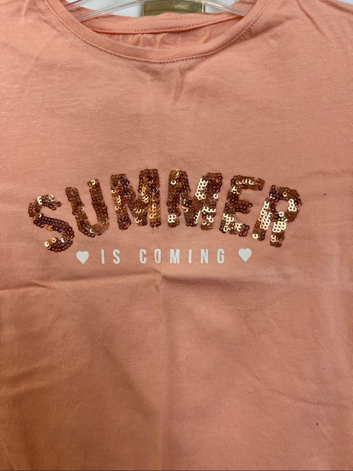 Tee-shirt Kiabi orange sequins - photo numéro 2