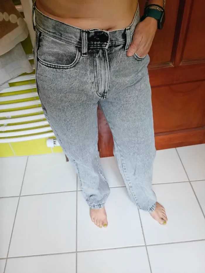 Jeans femme gris Baggy FSBN - photo numéro 4
