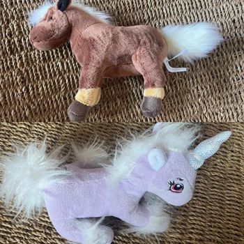 Peluche horse + Peluche unicorn
