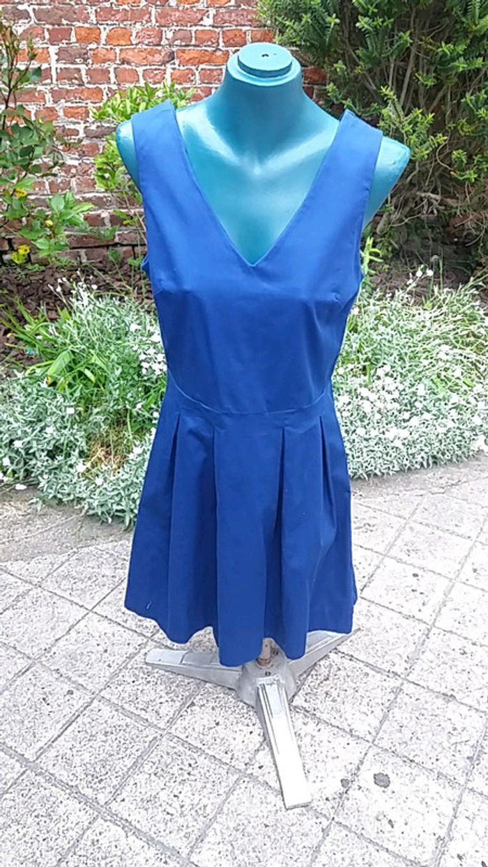 Robe d'été stretch bleue