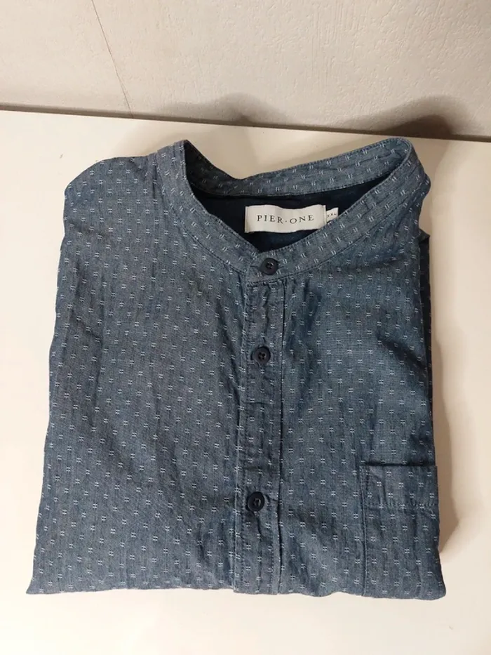 Chemise bleu imprimé pier.one - photo numéro 3