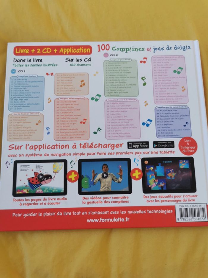 Livre avec 2 CD 100 comptines et jeux de doigts - photo numéro 4