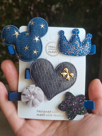 Lot de 5 pinces à cheveux neufs