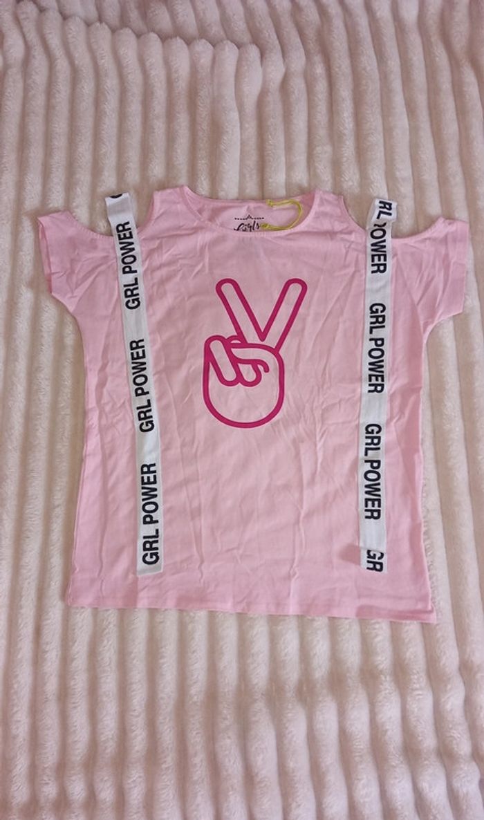 T-shirt grl power rose