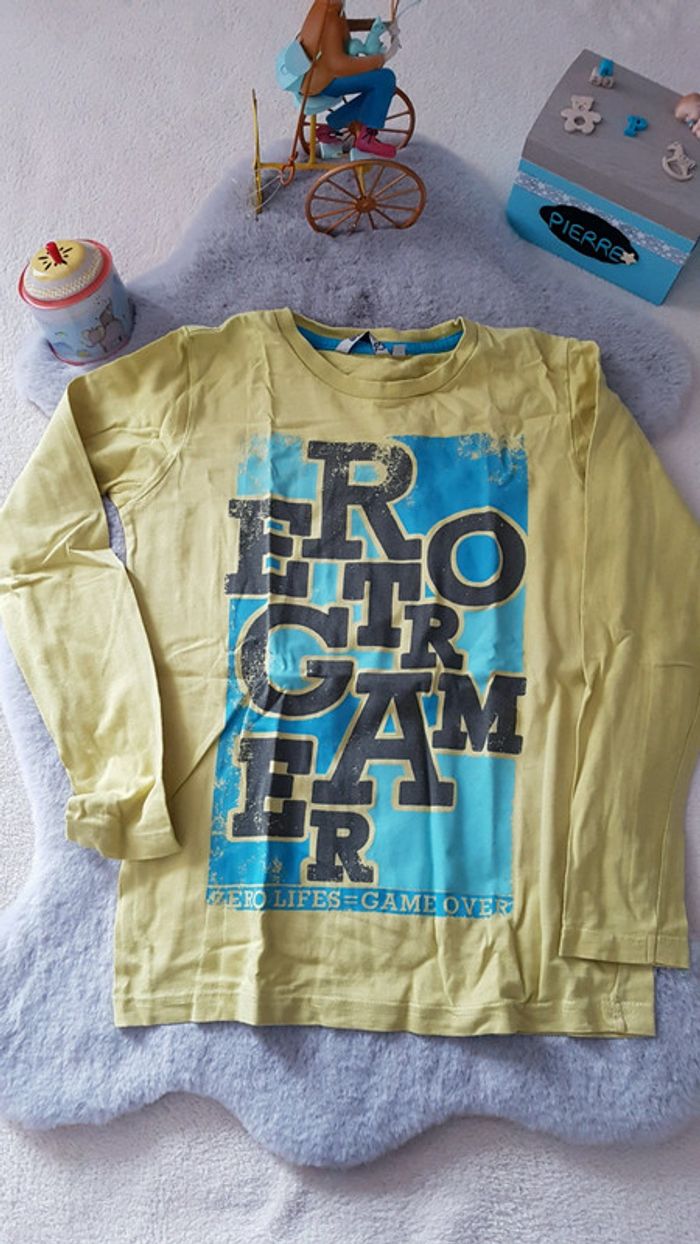 T.shirt manches longues WE vert anis 10 ans