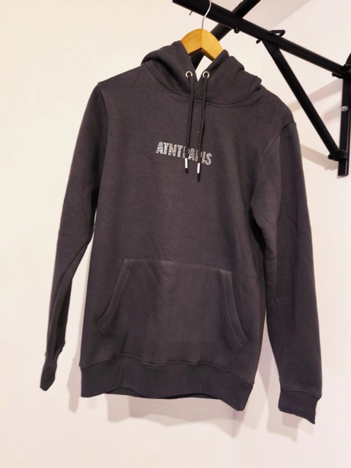 Strass - Sweat Capuche Noir Dark Angel