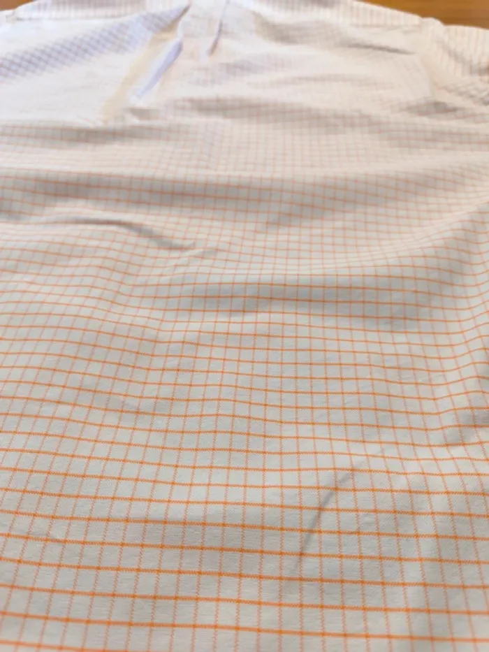 Chemisette à carreaux - Ralph Lauren - Logo brodé premium - Blanc, orange - Taille M - photo numéro 6