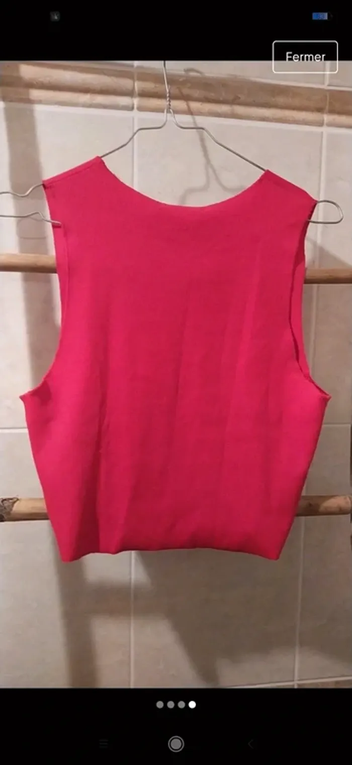 Top court Zara neuf rouge🔴 40 - photo numéro 4