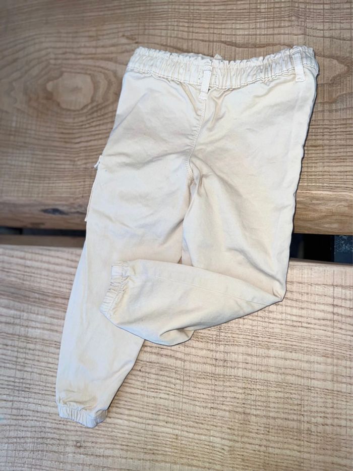 Pantalon cargo taille 3 ans Kiabi beige jean - photo numéro 2