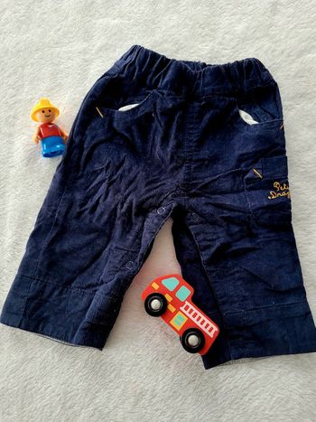 Pantalon velour "petit dragon"