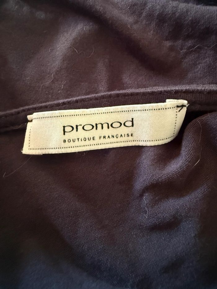 Blouse manches 3/4 noire fleurie Promod - photo numéro 8