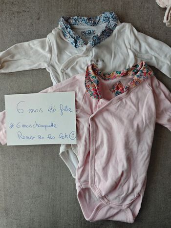 Lot de 2 bodys cache coeur à col