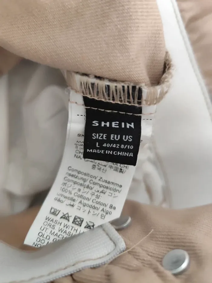 Short taille haute beige Shein taille L neuf - photo numéro 3