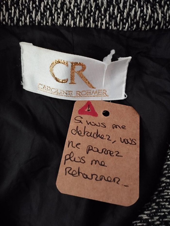 Veste ou blazer laine et soie Caroline Rohmer taille 42 - photo numéro 11