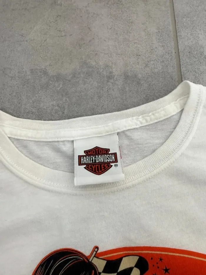 T-shirt Harley Davidson femme blanc taille M super état - photo numéro 5