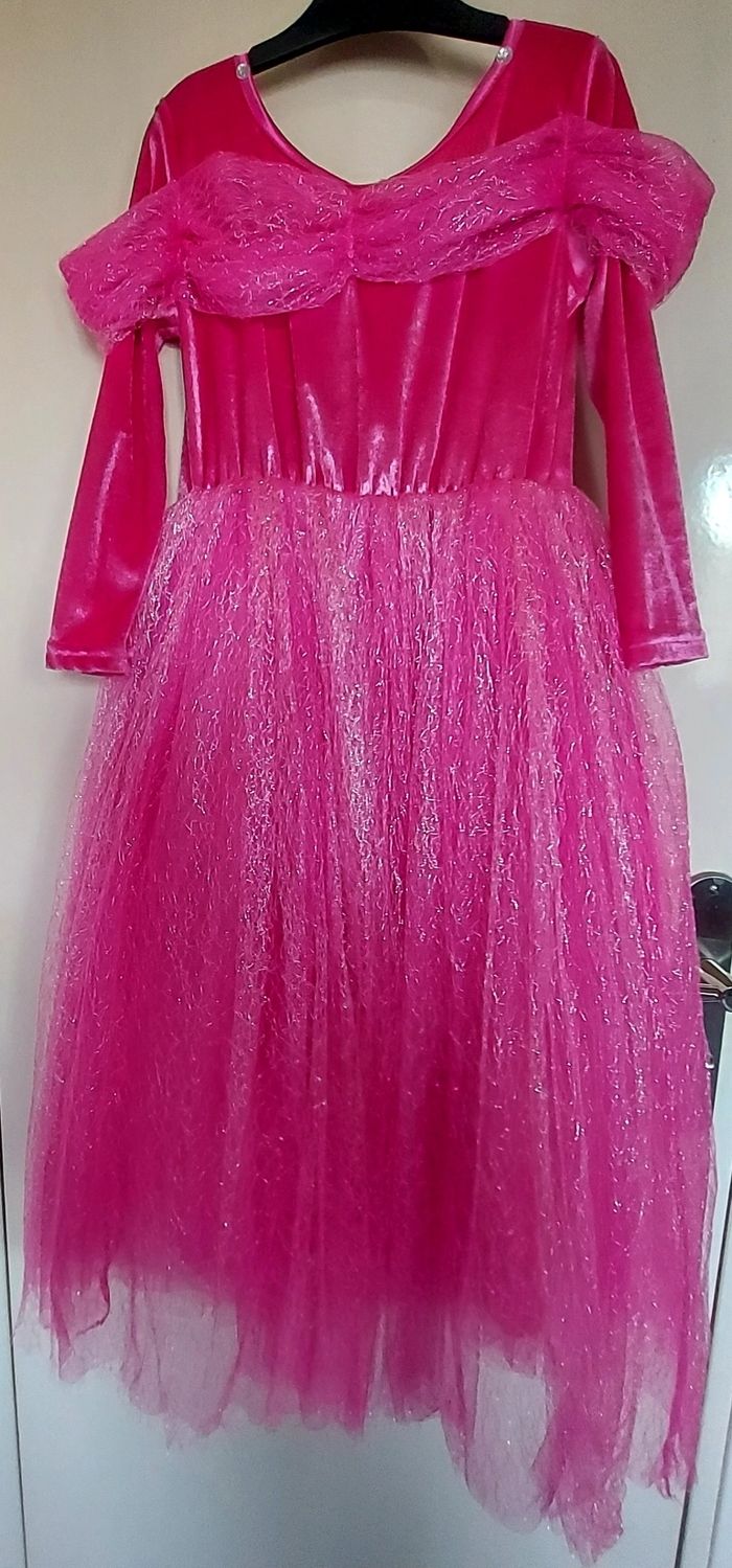 Déguisement robe de princesse rose 8-9 ans - photo numéro 2
