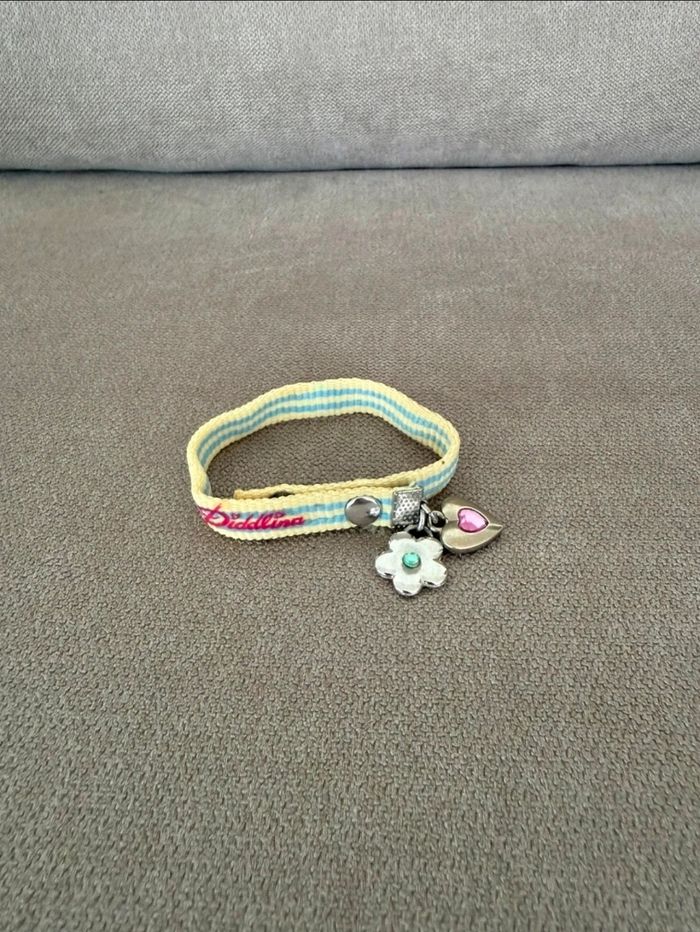 Bracelet jaune rayé bleu Diddlina - photo numéro 2