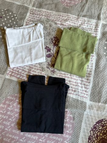 Lot de 3 sous-pulls unis classiques fille 