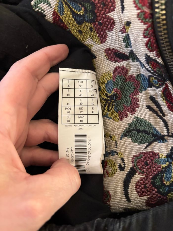 Veste Promod jacquard style tapisserie Motif floral vintage Taille 40 - photo numéro 7