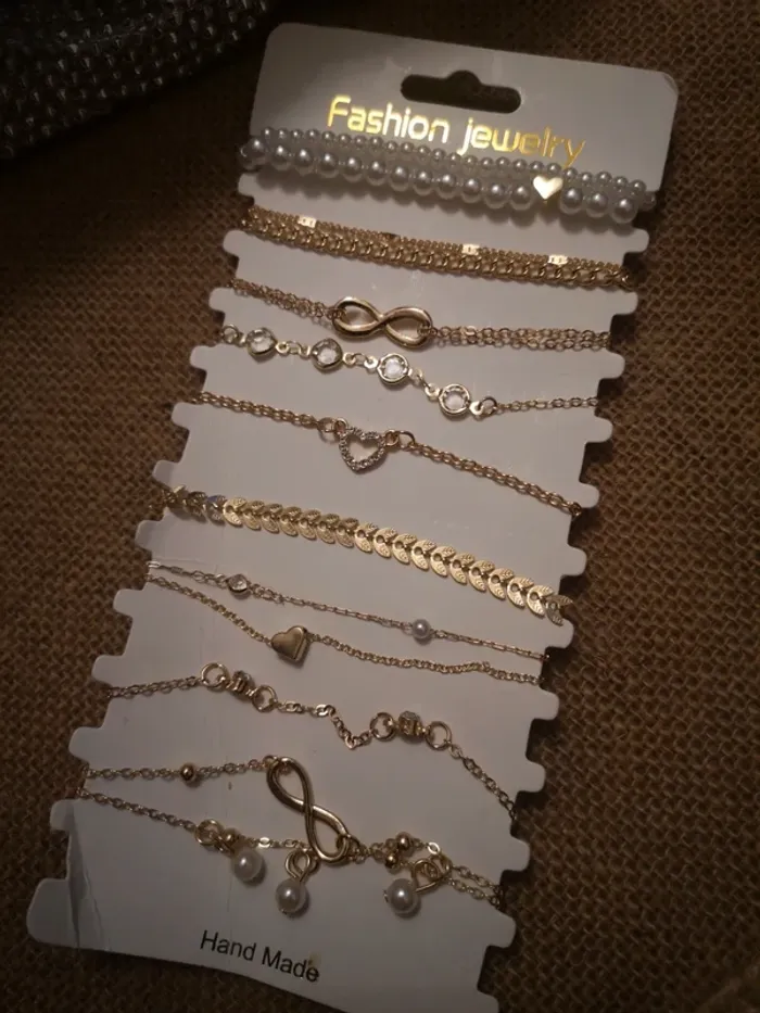 Lot 12 bracelet de cheville