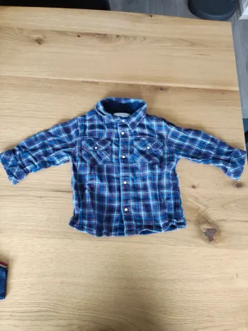 Chemise bleu kitchoun 12 mois