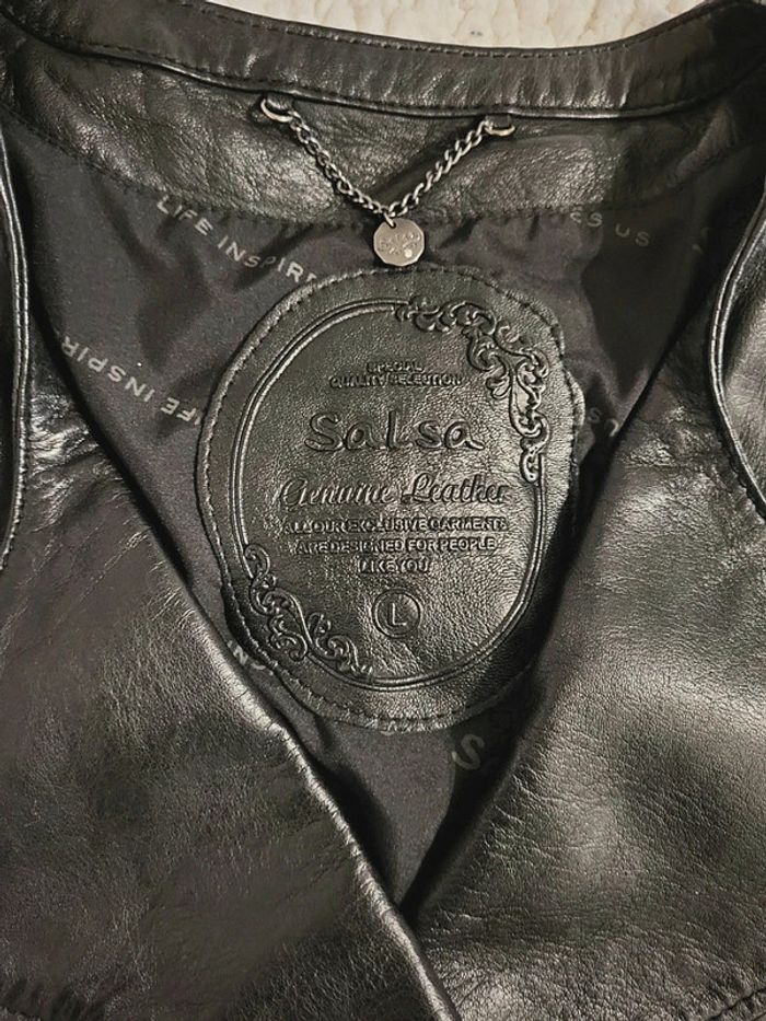 Veste en cuir de mouton noir ! - photo numéro 14