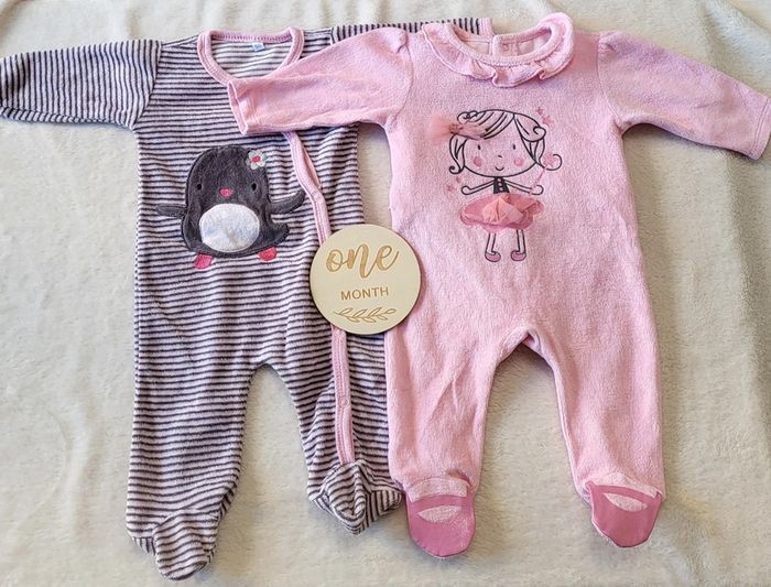 Lot de 2 pyjamas velour