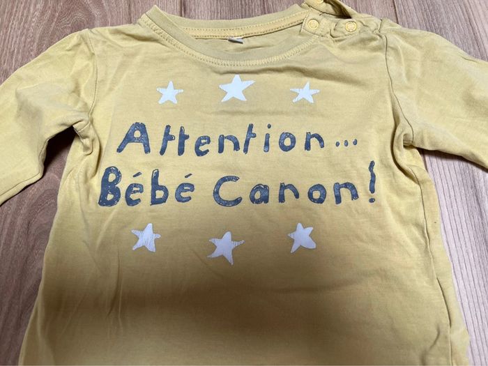 T Shirt manches longues jaune BE 24 mois - photo numéro 2