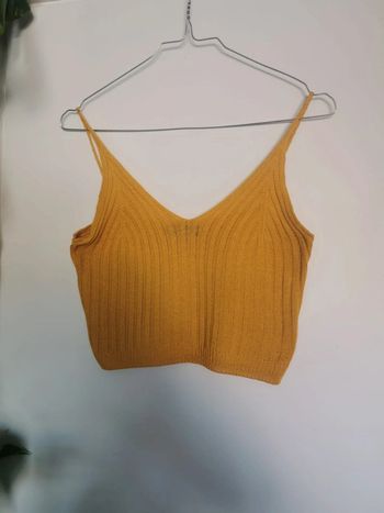 Croptop jaune tricoté Shein
