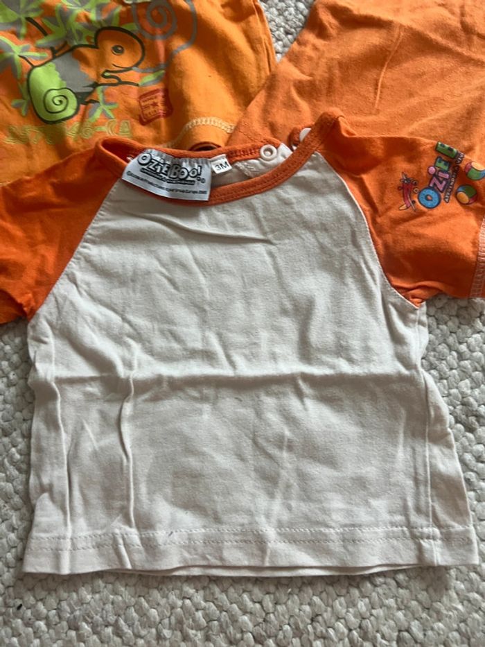 Lot tee shirt orange 3 mois - photo numéro 2