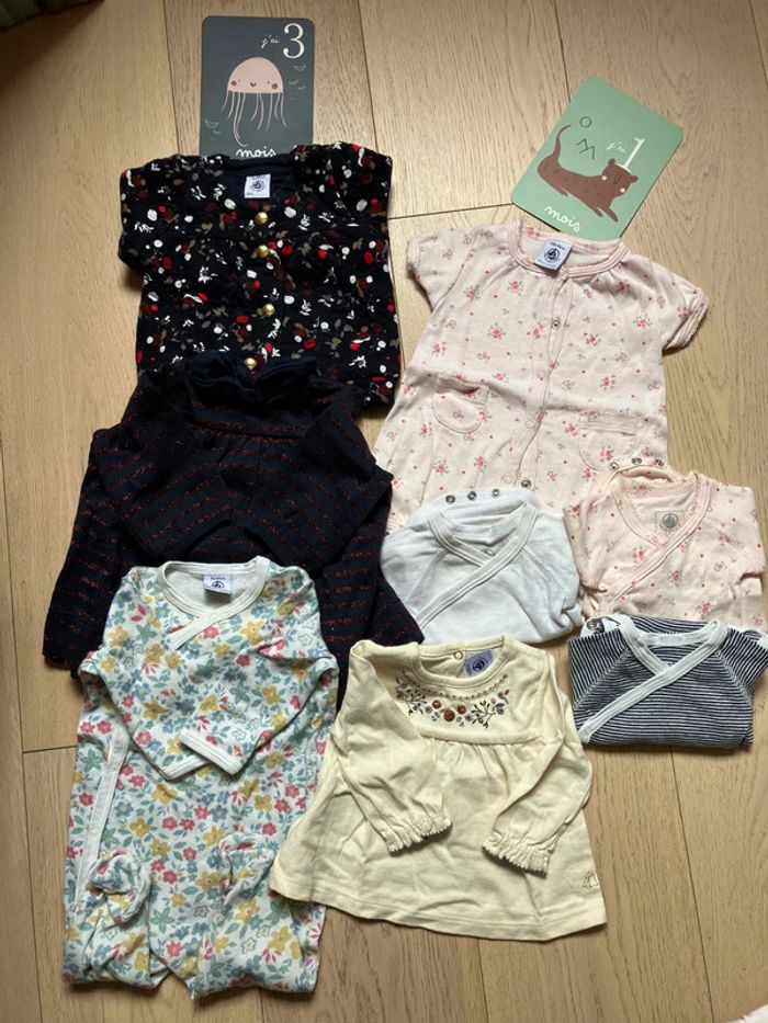 Lot vêtements bébé fille naissance à 3 mois Petit Bateau