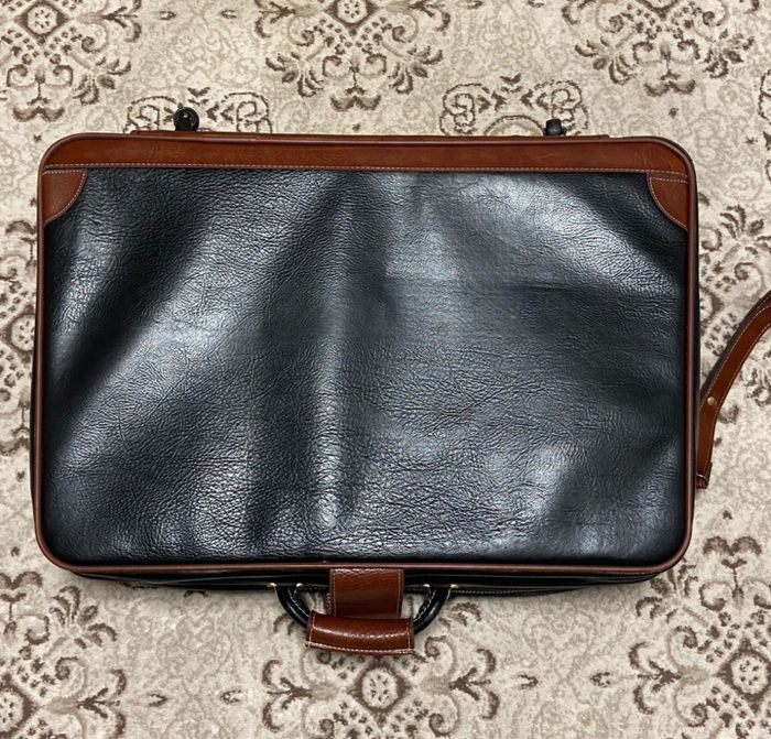 Valise vintage cuire - photo numéro 4