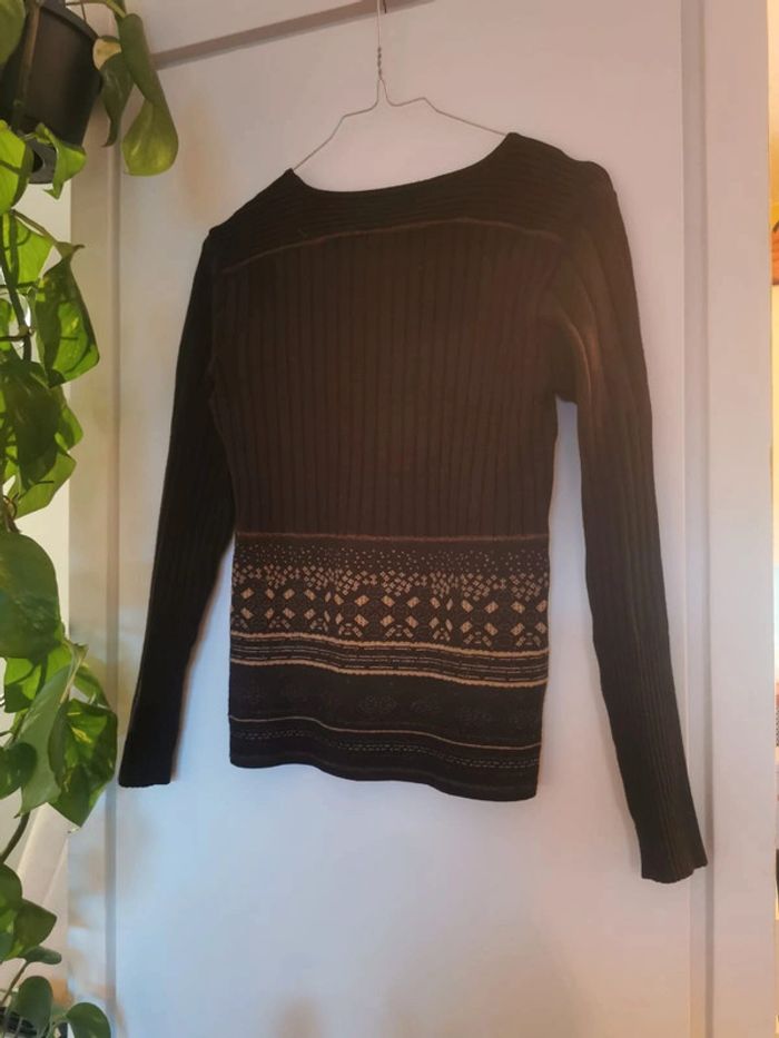Pull léger marron Lewinger - photo numéro 2