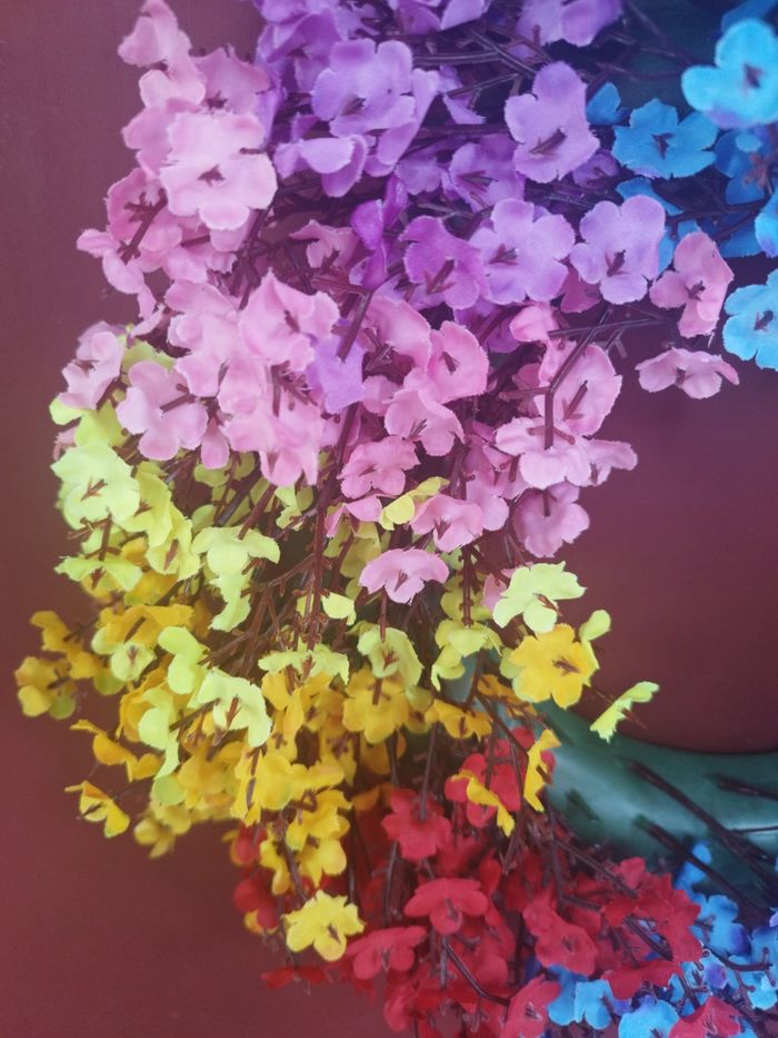 Couronne de porte fleurs 25 cm - photo numéro 4
