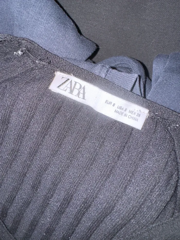Haut côtelé noir Zara – Taille S - photo numéro 3