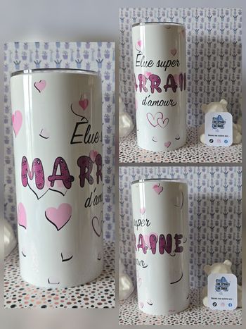 Gourde, gobelet, isotherme personnalisables Marraine 
