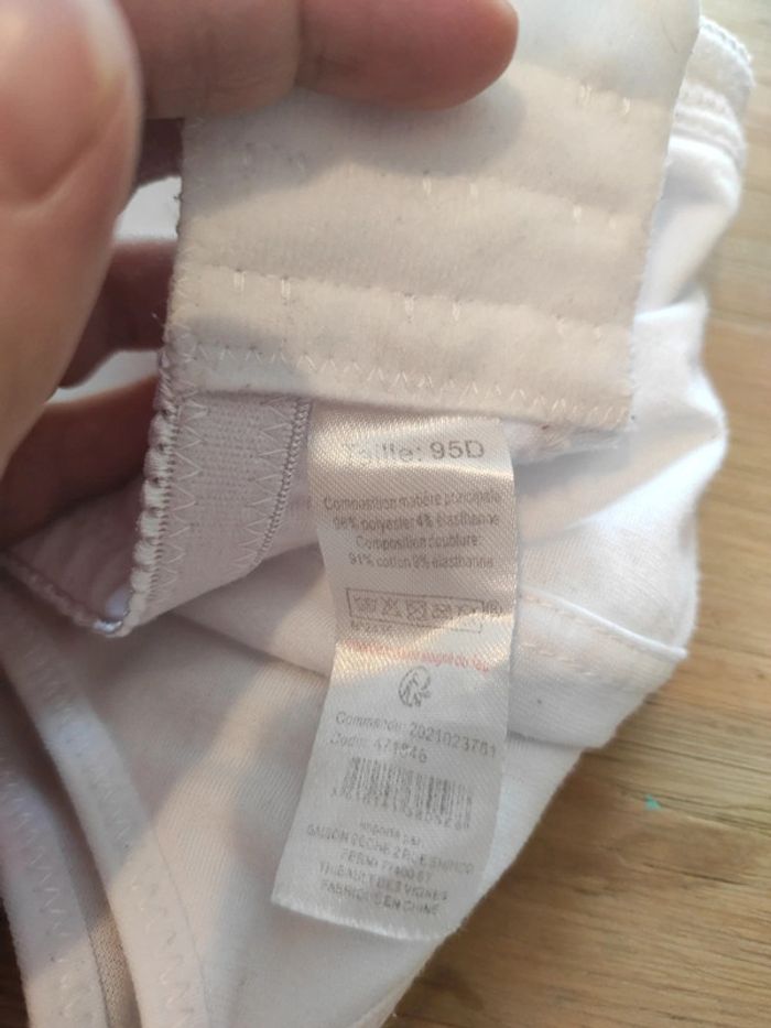Soutien-gorge d'allaitement blanc sans armature 95D - photo numéro 4