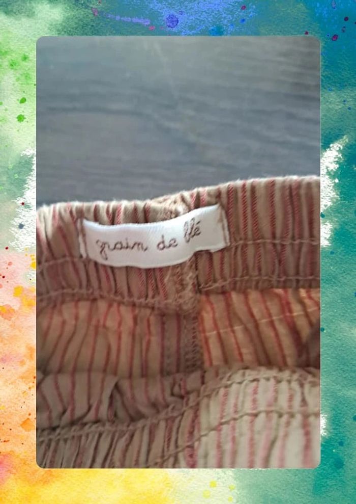 👶 Short rayé Grain de Blé – Taille 6 mois - photo numéro 4