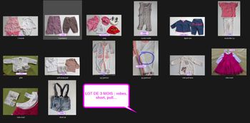 Lot habits 3 mois fille