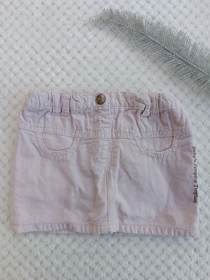 🔸Jupe velours côtelé rose pâle In Extenso - 24 mois🔸