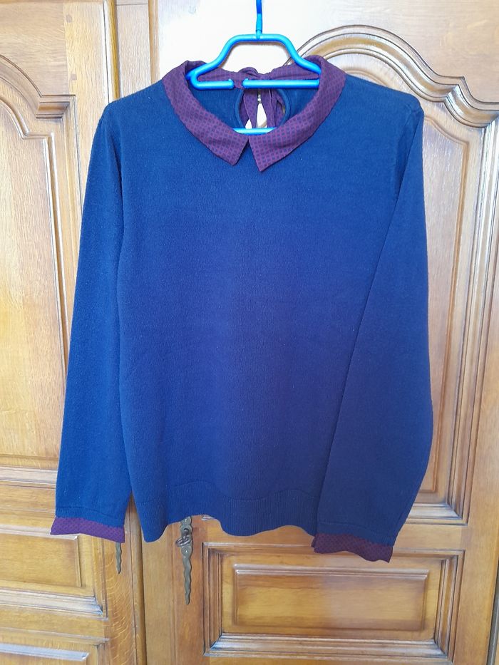 Pull col et noeud dos taille m